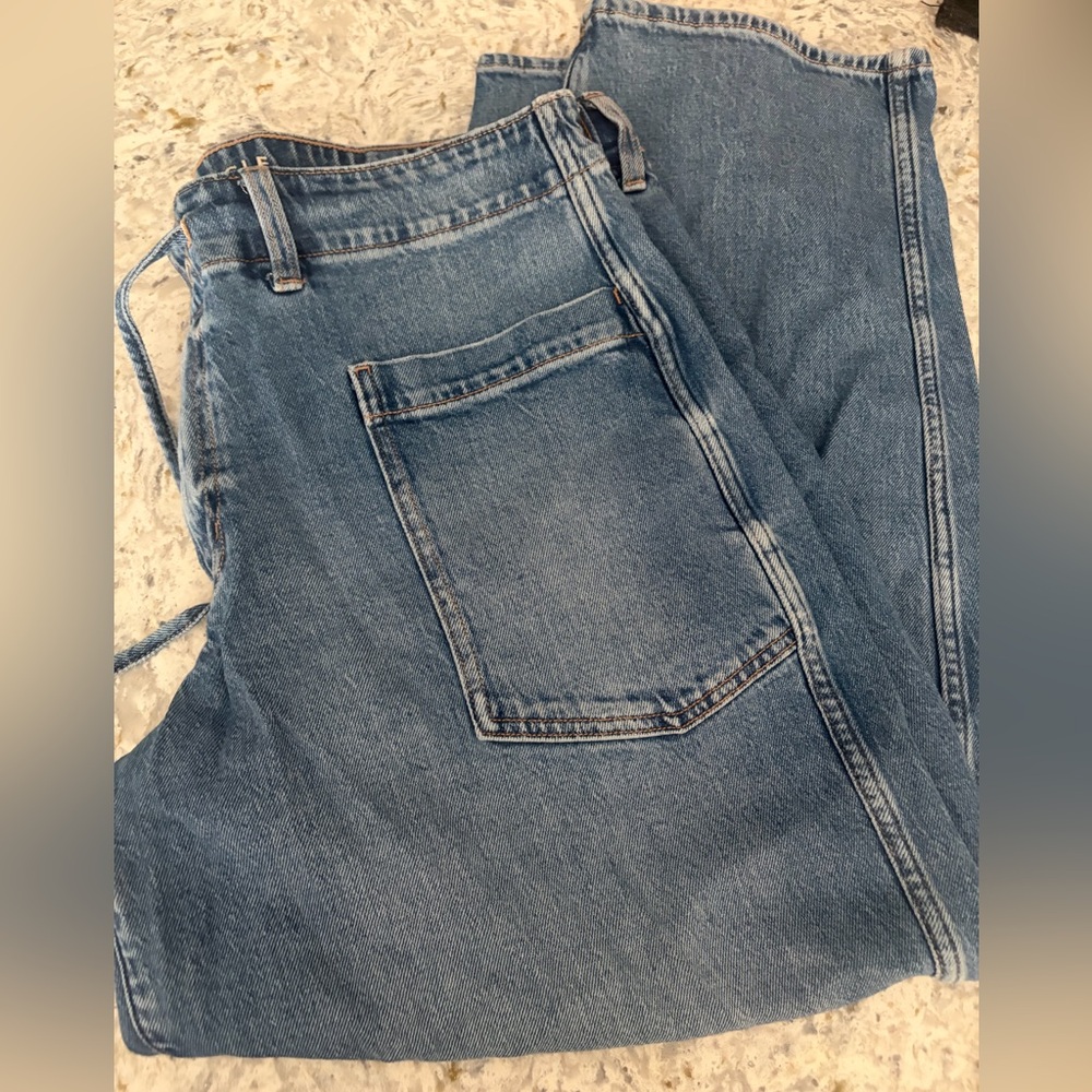 SZ 14 barrel jeans with tie waist - Picture 5 of 5